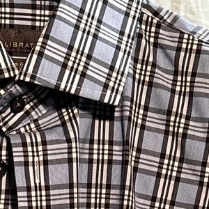 Men's Calibrate Blue Plaid Button-Down Shirt (16 32/33)